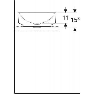 Geberit Variform umywalka 40 cm nablatowa okrągła KeraTect biała 500.768.00.2