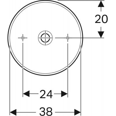 Geberit Variform umywalka 40 cm nablatowa okrągła KeraTect biała 500.768.00.2