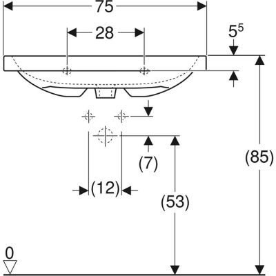 Geberit iCon Light umywalka 75x42 cm meblowa biała 501.842.00.5