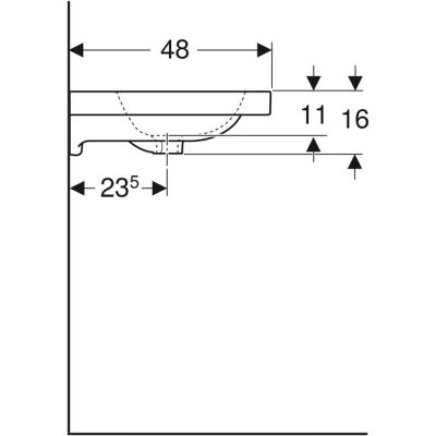 Geberit iCon Light umywalka 75x48 cm nablatowa biała 501.848.00.5