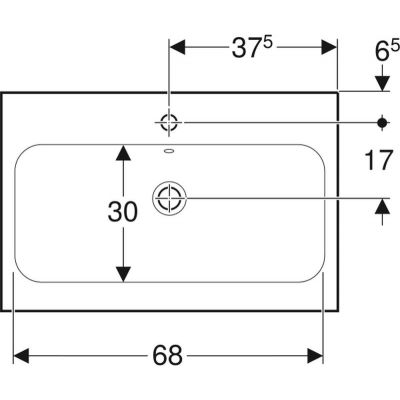 Geberit iCon Light umywalka 75x48 cm nablatowa biały-alpin mat 501.848.JT.1