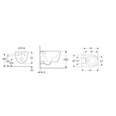 Geberit iCon miska WC wisząca bez kołnierza biały połysk 502.380.00.8