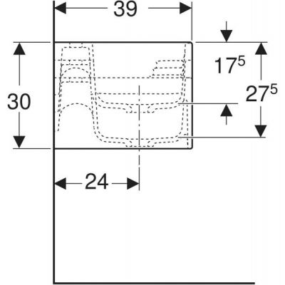 Geberit Bambini umywalka 140x39 cm ścienna dla dzieci biała-niebieska 502.976.SX.1
