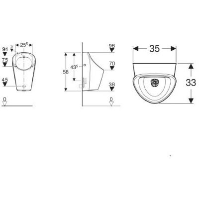Geberit Selnova M pisuar biały 503.125.00.1