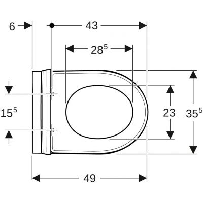 Geberit iCon miska WC wisząca bez kołnierza biały połysk z deską wolnoopadającą 503.232.00.1