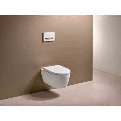 Geberit iCon miska WC wisząca bez kołnierza biały połysk z deską wolnoopadającą 503.233.00.1