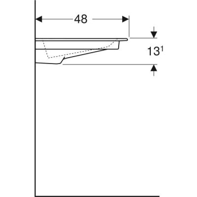 Geberit One umywalka 90x48 cm meblowa prostokątna KeraTect biała 505.013.00.1