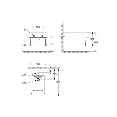 Grohe Cube Ceramic bidet wiszący biały 3948600H