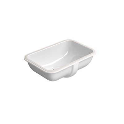 GSI Pura umywalka 50x35 cm prostokątna podblatowa biała 724711