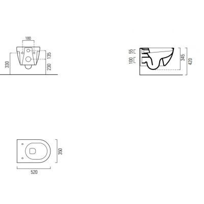 GSI City miska WC wisząca ze spłukiwaniem wirowym biały połysk 911511