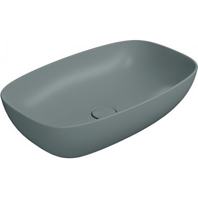 GSI Nubes umywalka 60x38 cm owalna nablatowa Agave Opaco 978304