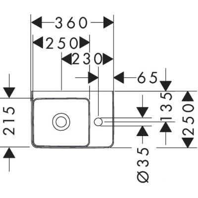 Hansgrohe Xelu Q umywalka 36x25 cm prostokątna ścienna-meblowa biała 60314450