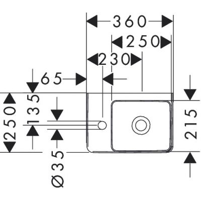 Hansgrohe Xelu Q umywalka 36x25 cm prostokątna ścienna-meblowa biała 60315450