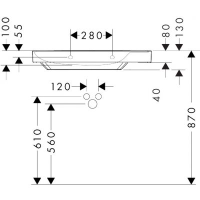 Hansgrohe Xelu Q umywalka 80x48 cm prostokątna ścienna-meblowa biała 60319450