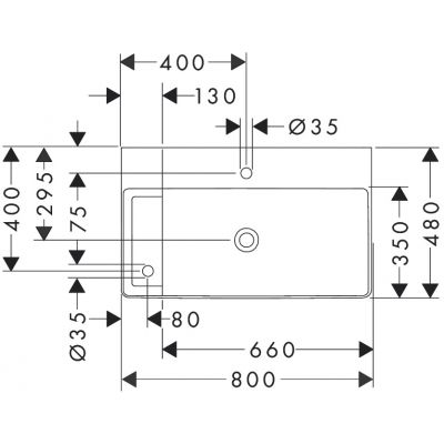 Hansgrohe Xelu Q umywalka 80x48 cm prostokątna ścienna-meblowa biała 60320450