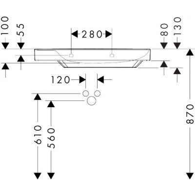 Hansgrohe Xelu Q umywalka 80x48 cm prostokątna ścienna-meblowa biała 60320450