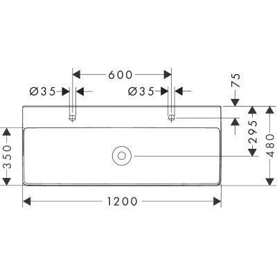 Hansgrohe Xelu Q umywalka 120x48 cm prostokątna ścienna-meblowa biała 60322450