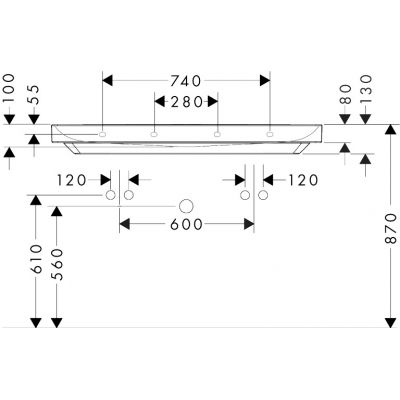 Hansgrohe Xelu Q umywalka 120x48 cm prostokątna ścienna-meblowa biała 60322450