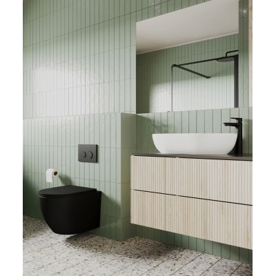 Hagser Beno miska WC wisząca Rimless z deską wolnoopadającą czarny mat HGR80000042