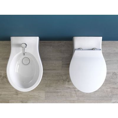 Hatria Le Fiabe miska WC wisząca Pure Rim bez kołnierza biała Y1CD01