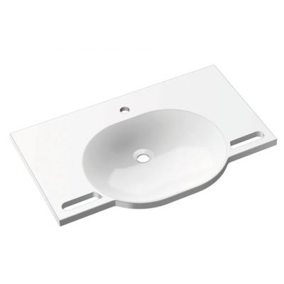 Hewi umywalka 85x55 cm prostokątna z blatem dla niepełnosprawnych biała 950.11.601