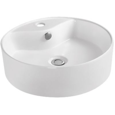 Invena Rondi umywalka 47 cm okrągła nablatowa biała CE-21-001