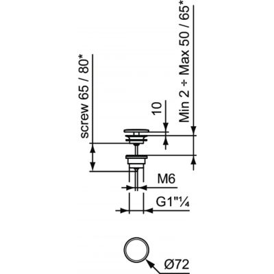 Ideal Standard korek do umywalki okrągły G1 1/4 beżowy mat E2114V7