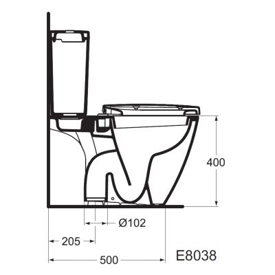Ideal Standard Connect miska WC stojąca kompaktowa E803801