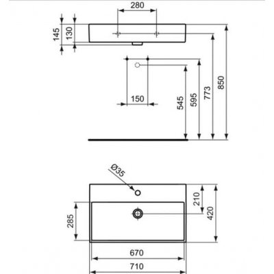 Ideal Standard Strada umywalka 70 cm Ideal Plus K0782MA