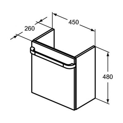 Ideal Standard Tonic II szafka 45 cm podumywalkowa biała R4318WG