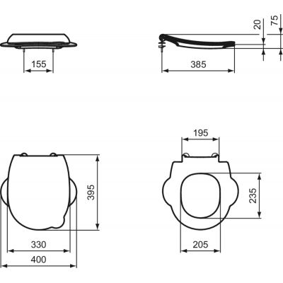 Ideal Standard Contour 21 deska sedesowa dla dzieci czerwona S4533GQ