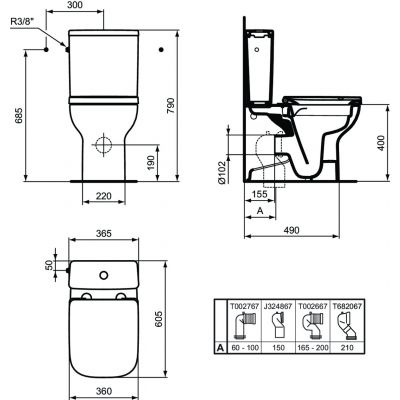 Ideal Standard I.Life S spłuczka T499801