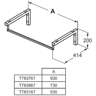 Ideal Standard Softmood rama do montażu blatu 60 cm T783167