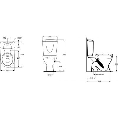 Ideal Standard Ecco zestaw WC Kompakt biały W904501