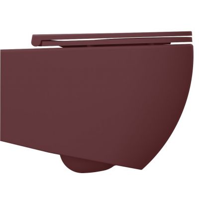 Isvea Infinity miska WC wisząca bez kołnierza czerwony mat 10NF02004-2R