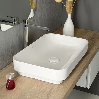 Isvea Sott Aqua umywalka 60x38 cm nablatowa prostokątna biała 10SQ50060