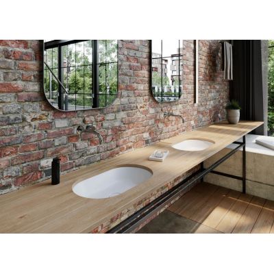 Kaldewei Centro umywalka 91x38 cm owalna podblatowa biała 903306003711