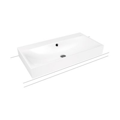 Kaldewei Silenio umywalka 90x46 cm nablatowa prostokątna model 3043 biała 904206013001