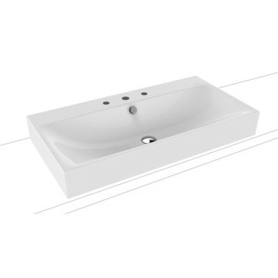 Kaldewei Silenio umywalka 90x46 cm nablatowa prostokątna model 3043 biała 904206033001