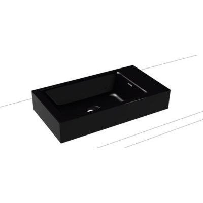 Kaldewei Puro umywalka 55x30 cm nablatowa prostokątna model 3166 czarna 906906013701