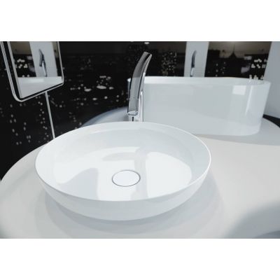 Kaldewei Miena umywalka nablatowa 45 cm okrągła model 3180 stalowa biała 909306003001