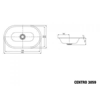 Kaldewei Centro umywalka 61x38 cm owalna podblatowa warm beige 903206003661