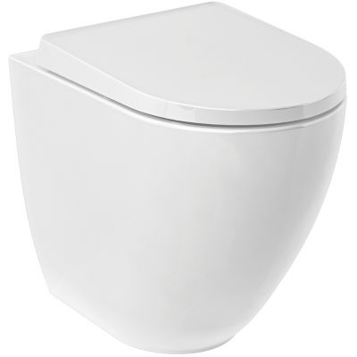 Kludi Resa D miska WC stojąca bez kołnierza ze spłukiwaniem wirowym biały połysk 24WCB0443