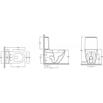 Kludi Resa D miska kompakt WC ze spłukiwaniem wirowym biały 24WCB0543