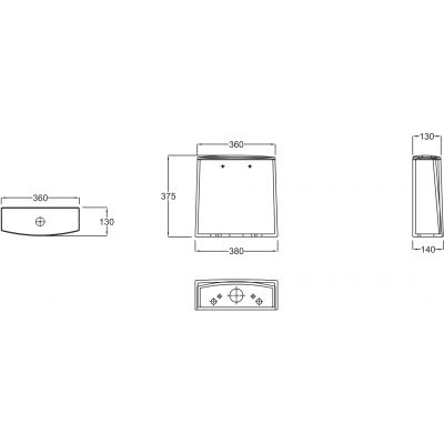 Kludi Resa S spłuczka WC biały połysk 27WCT43