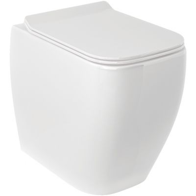 Kludi Resa C miska WC stojąca bez kołnierza ze spłukiwaniem wirowym biały połysk 28WCB0443