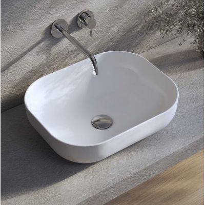 Kronenbach Cube umywalka 50x40 cm prostokątna nablatowa biała KB144400CU