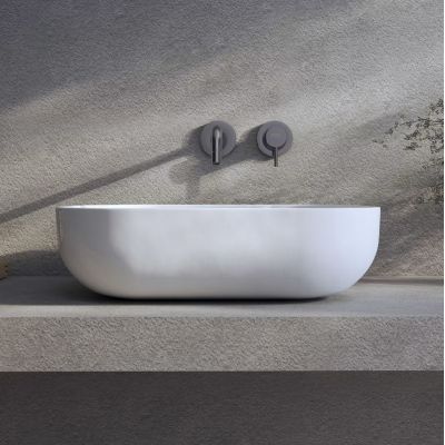 Kronenbach Cube umywalka 50x40 cm prostokątna nablatowa biała KB144400CU