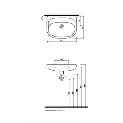 Umywalka 60 cm Koło Nova 21060