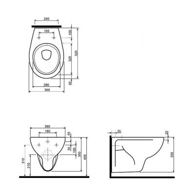 Zestaw miska WC wisząca z deską wolnoopadającą Koło Rekord (K93100000, K90112000)